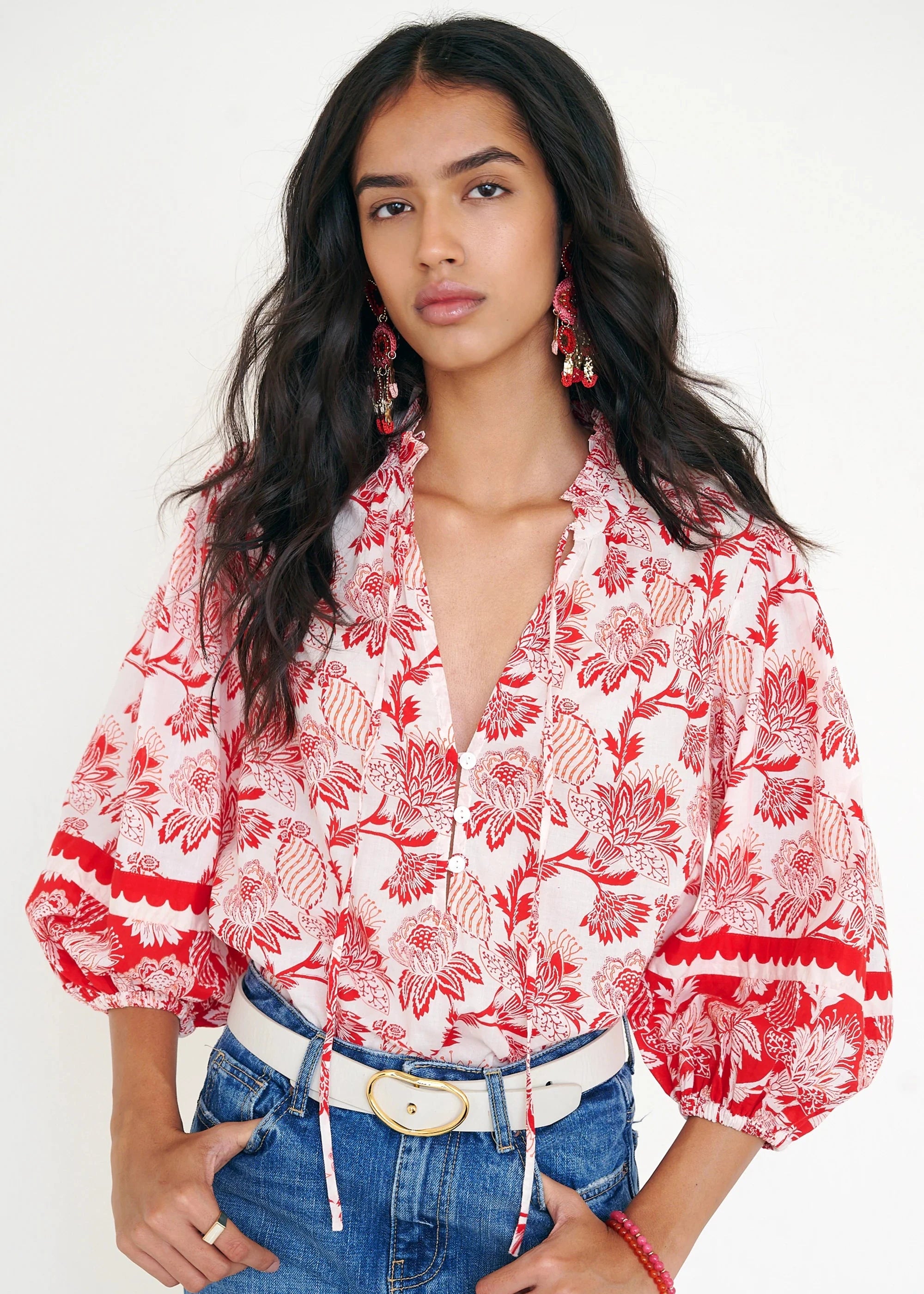 Banjanan Lorna Top Poppy