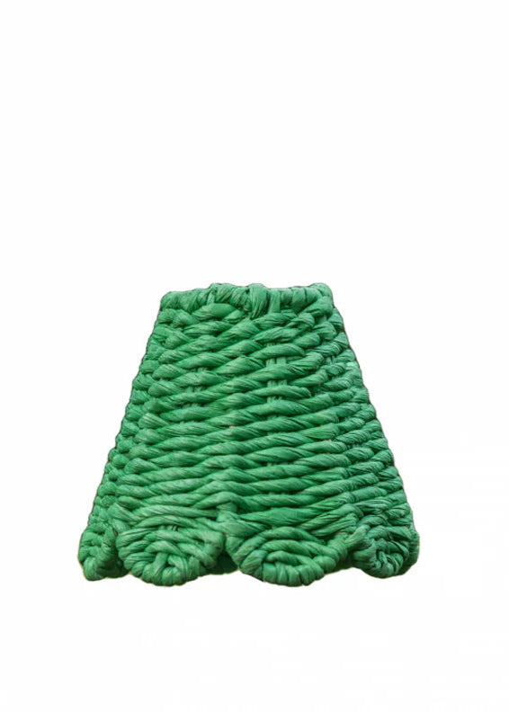 Scalloped Twisted Paper Lampshade Green