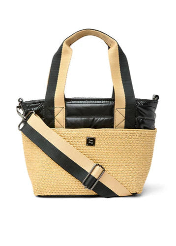 Highline Bag: Dune Raffia w/ Pearl Black