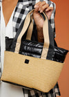 Highline Bag: Dune Raffia w/ Pearl Black