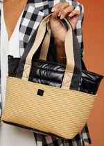 Highline Bag: Dune Raffia w/ Pearl Black