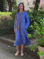 Cedar Kaftan Fish on Blue