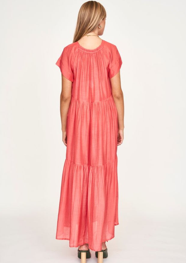 Vienna Coral Dress