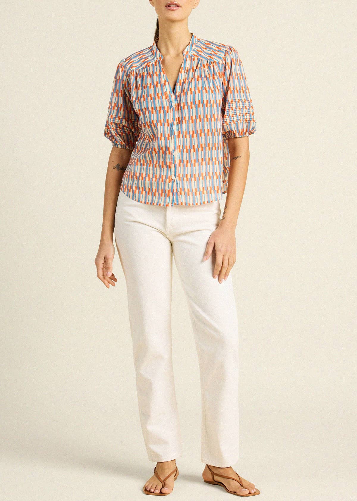 Trovata Loren Blouse Retro Grid