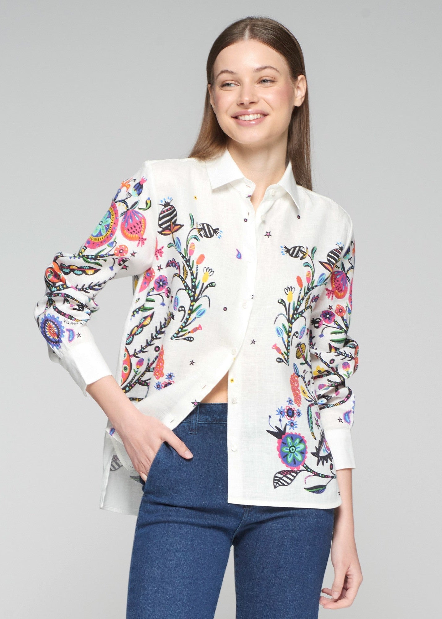 Vilagallo Isa Shirt Tree of Life Print