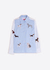 Vilagallo Embroidered Dog Blouse