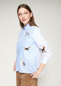 Vilagallo Embroidered Dog Blouse