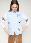 Vilagallo Embroidered Dog Blouse