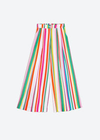 Vilagallo Palazzo Pant Striped Seersucker Multicolor