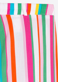 Vilagallo Palazzo Pant Striped Seersucker Multicolor