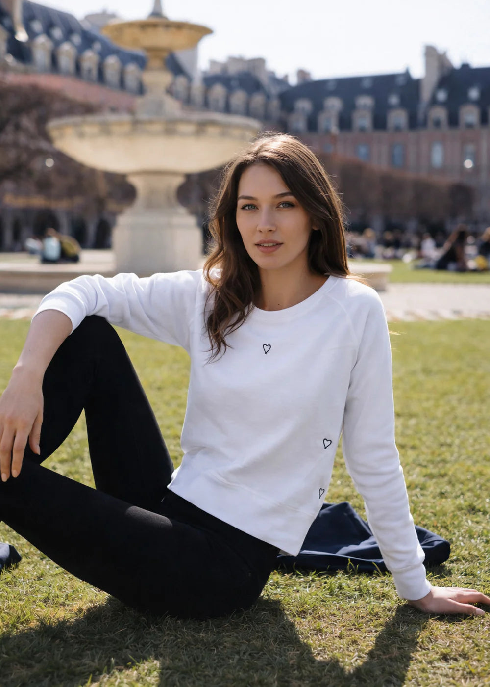 Embroidered Heart Sweatshirt