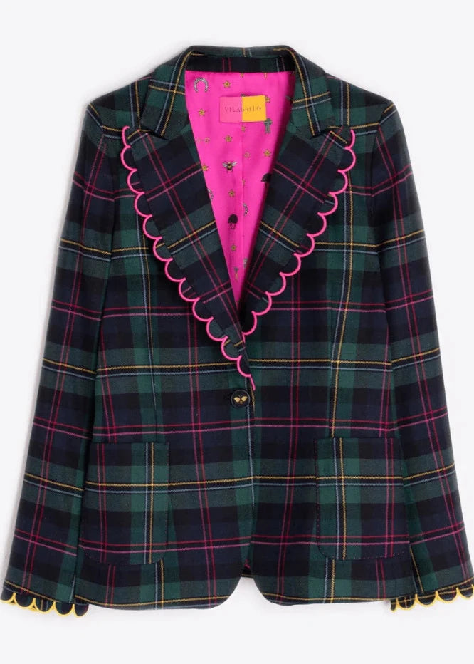Vilagallo Hillary Tartan Blazer