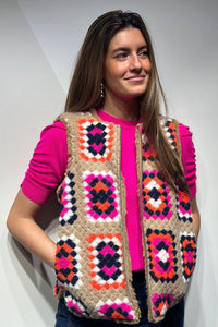Vilagallo Naomi Reversible Crochet Vest