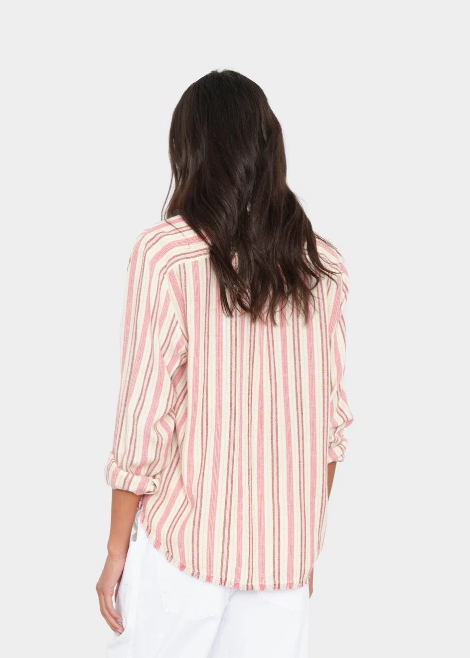 Xirena Bowie Shirt Dusty Pink Stripe