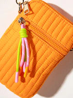 Tangerine Quilted  Phone Holder