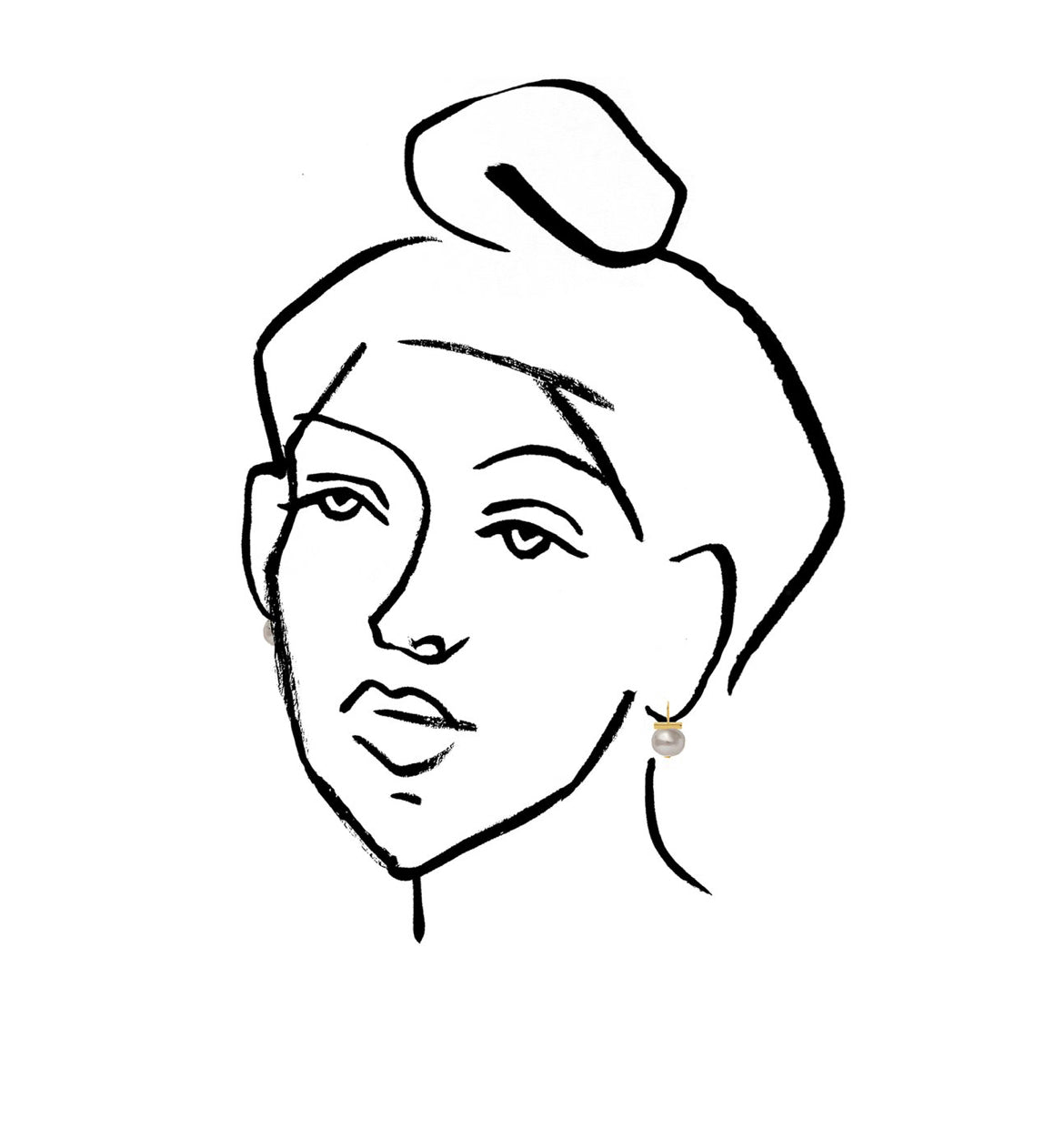 Classic Baby Pebble Pearl Earrings