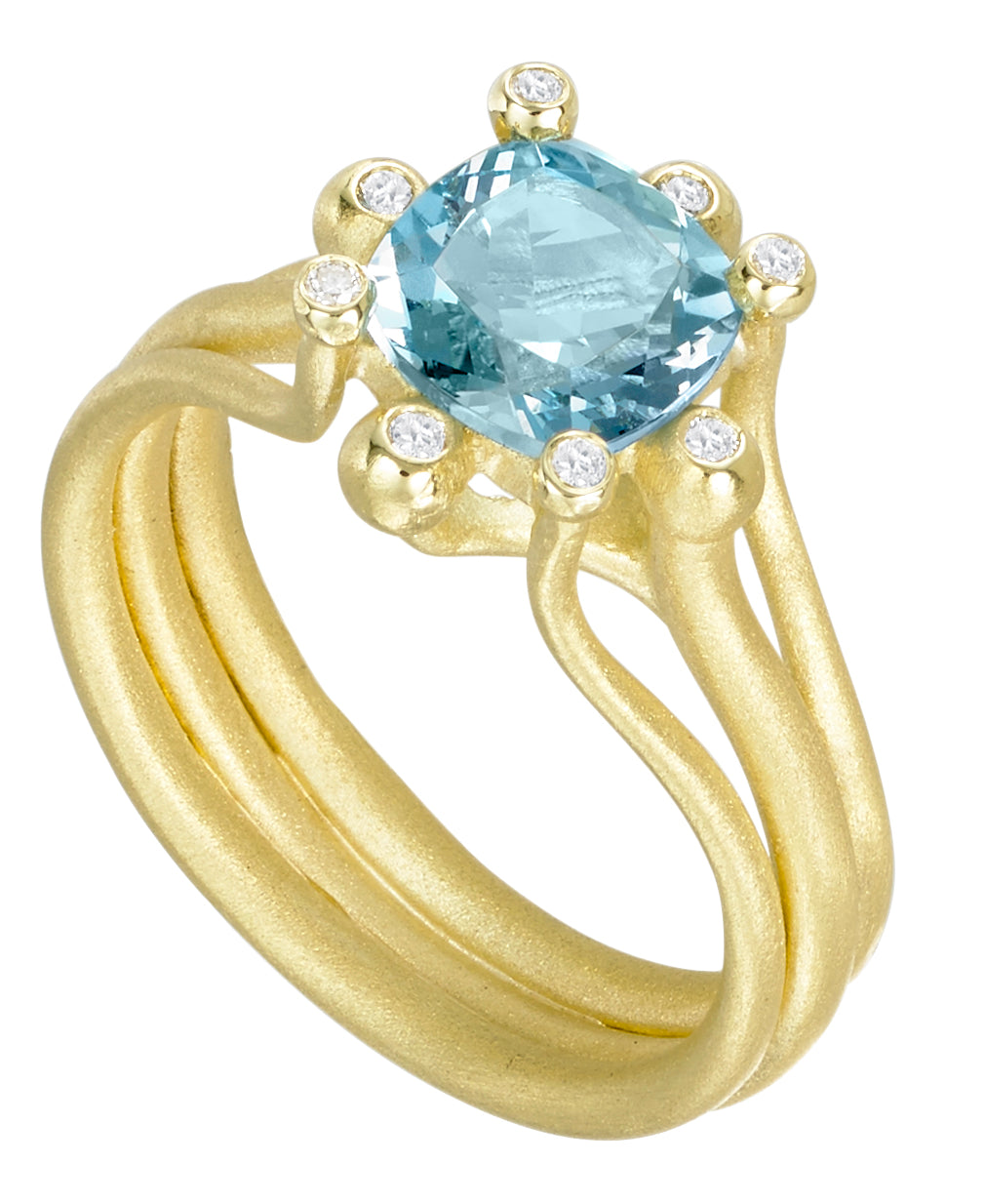 Suzy Landa Aquamarine Firecracker RIng