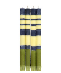 10" Taper Candles - Indigo, Jasmine & Olive, Set 4