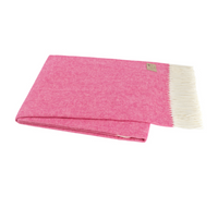 Italian Herringbone Throw in Peony
