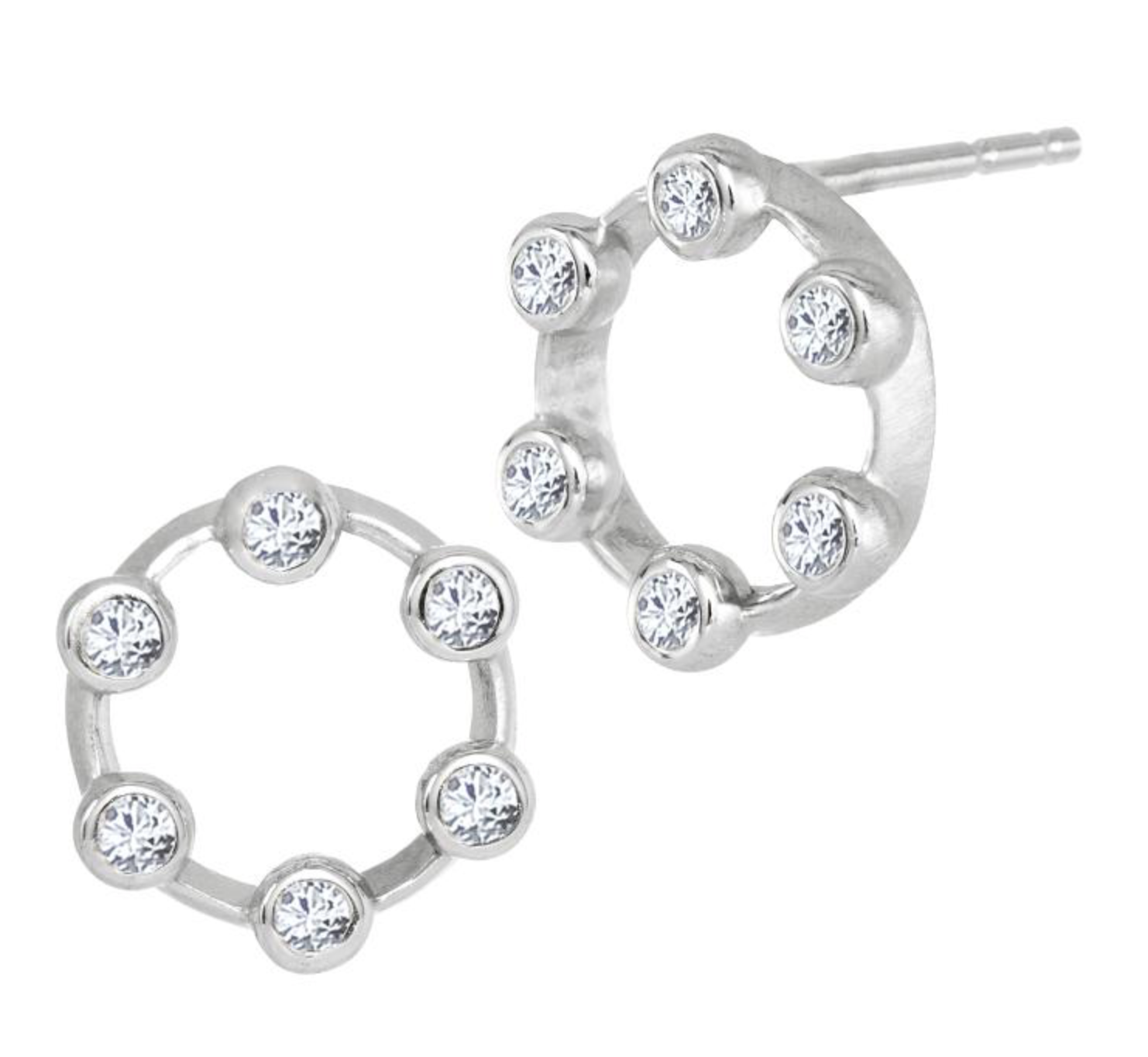 Suzy Landa Mini "Hoopla" Circle Stud Earrings