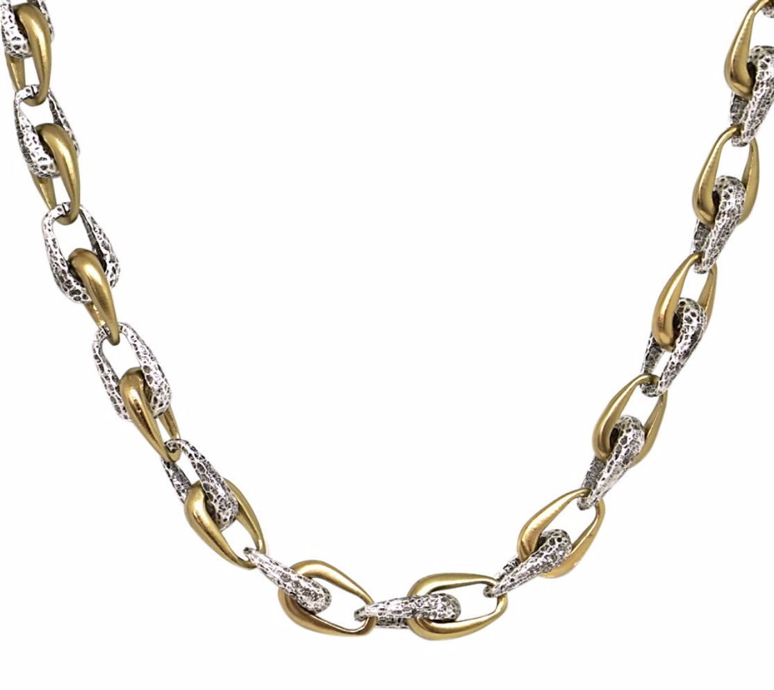 Two-Tone Link Necklace – OMO Jewels & Gifts