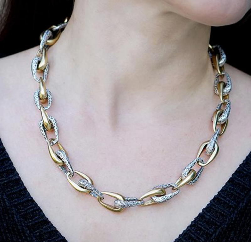 Two Tone Link Necklace