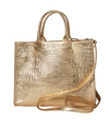 Adelaide Gold Croc Handbag
