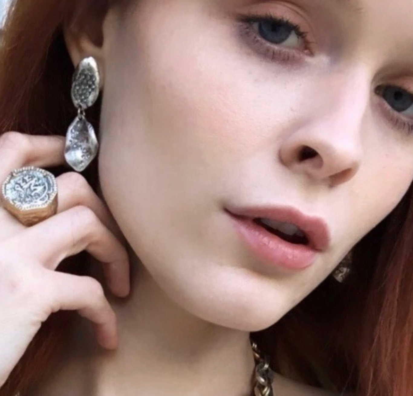 Double Drop Crystal Impression Earrings