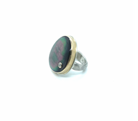 Jamie Joseph Black Mother of Pearl & Diamond Ring