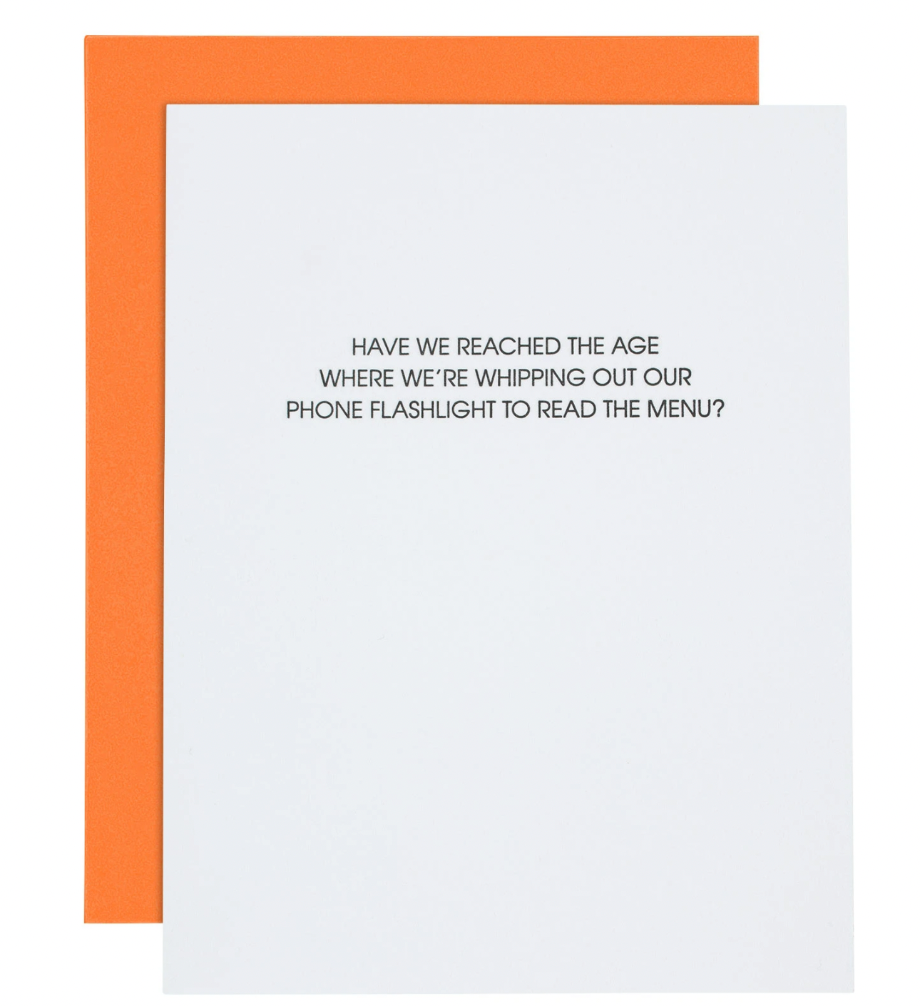 Read Menu With Phone Flashlight Birthday Card