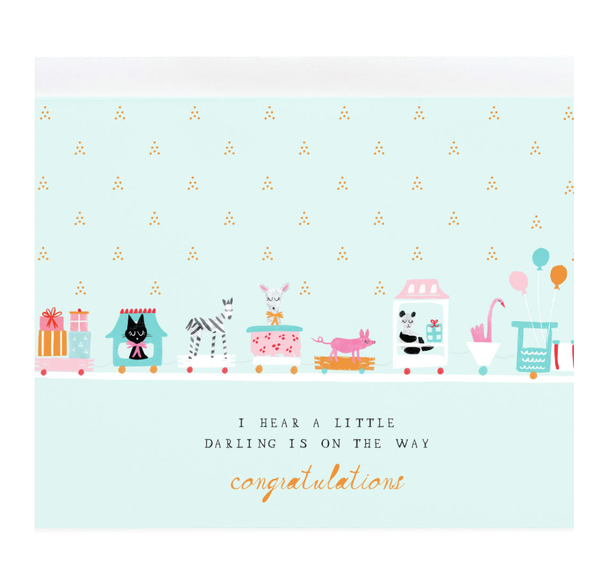 Choo Choo Train Baby Card