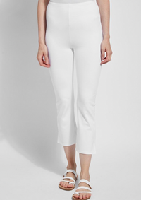 Lyssé White Cropped Kick Flair Pant