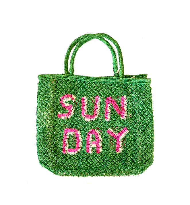 The Jacksons Small Woven Soleil Tote Bag - Yellow - One Size