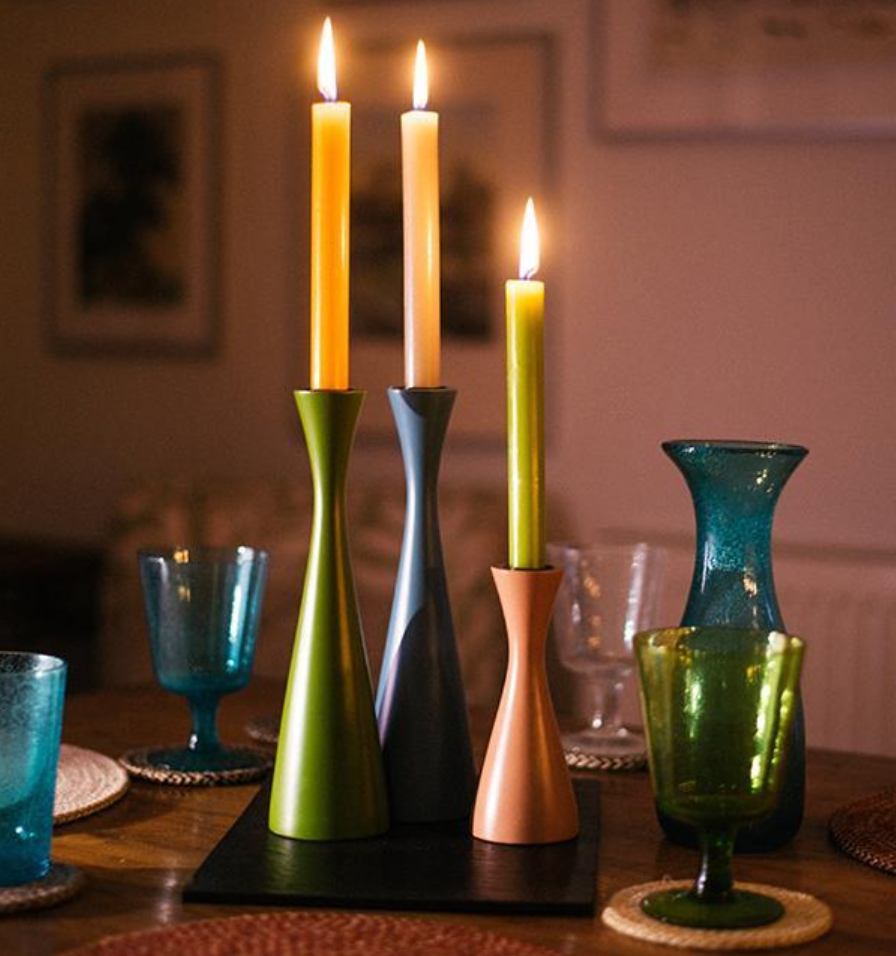 5.9" Old Rose Candleholder