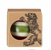 BCS Large Striped Ball Candle - Red, White & Olive