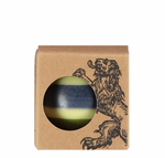 BCS Small Striped Ball Candle - Olive, Indigo & Jasime