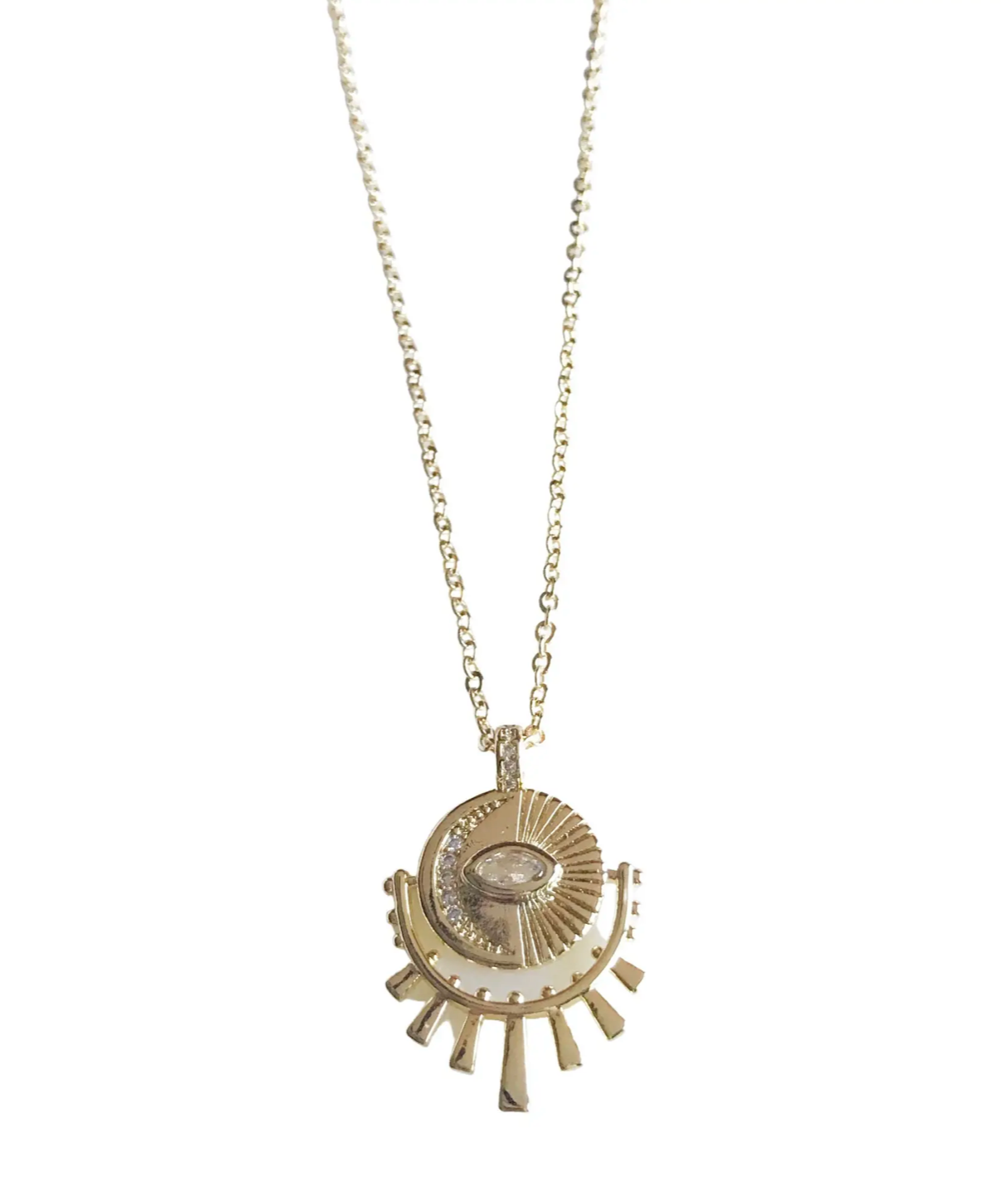 Sun and Moon Eye Necklace