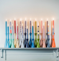10" Taper Candles - Royal & Orange Set 4