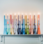 10" Taper Candles - Red, Pearl & Blue Set 4
