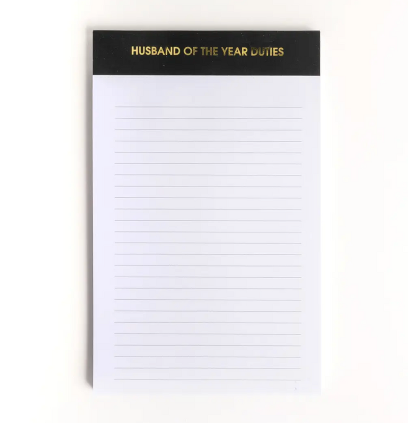 "Husband of the Year Duties" Notepad