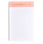 To Complete Before Happy Hour Notepad