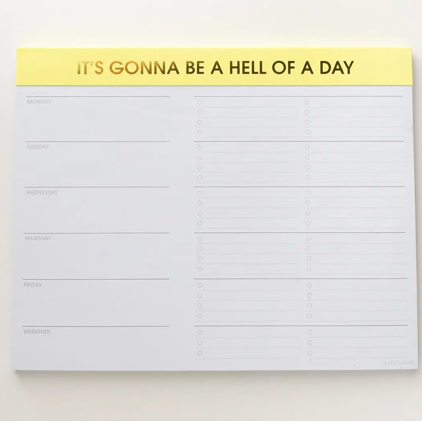 Gonna Be a Hell of a Day Planner Notepad