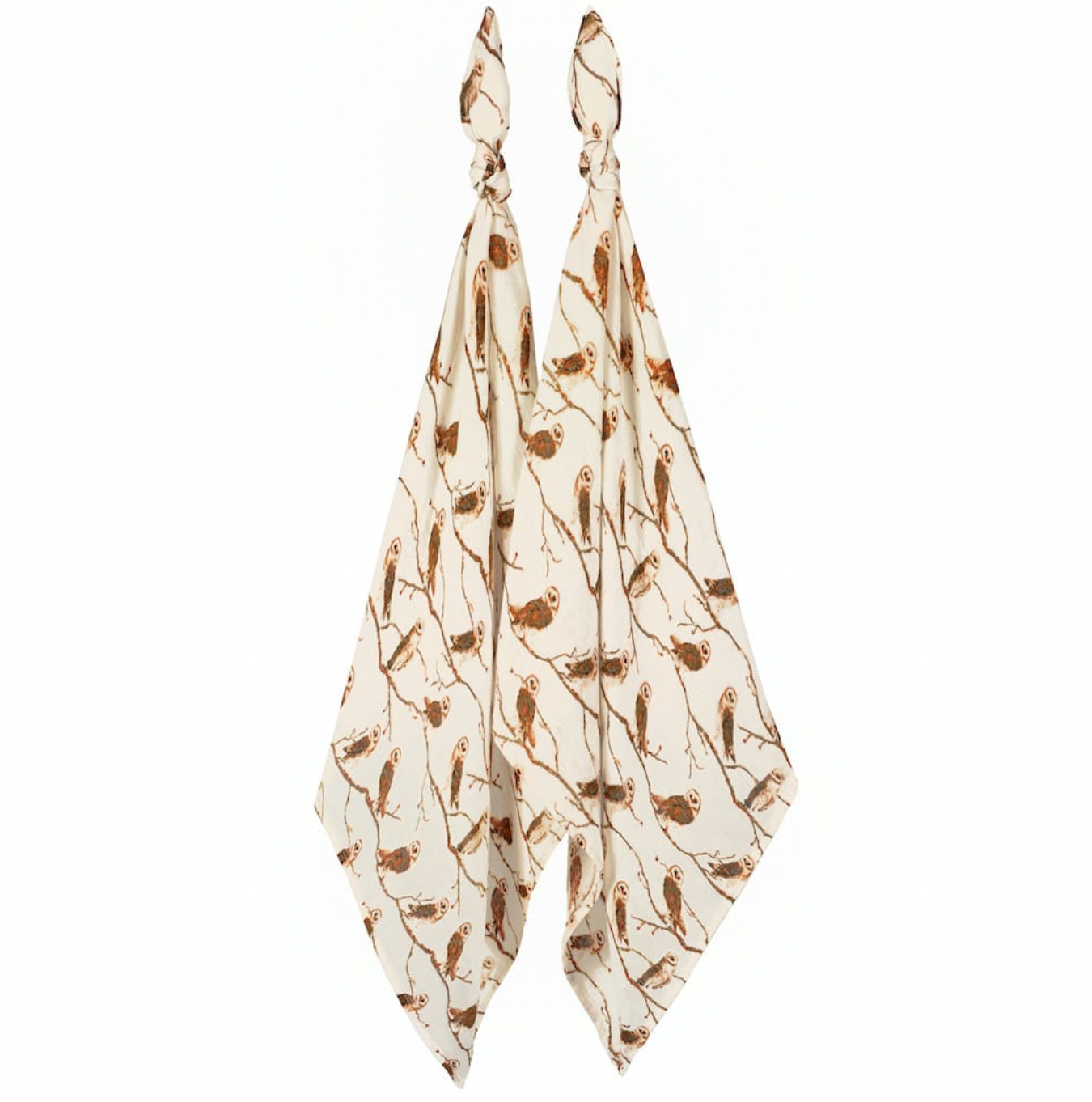 Owl Two-Piece Burp Cloth Set