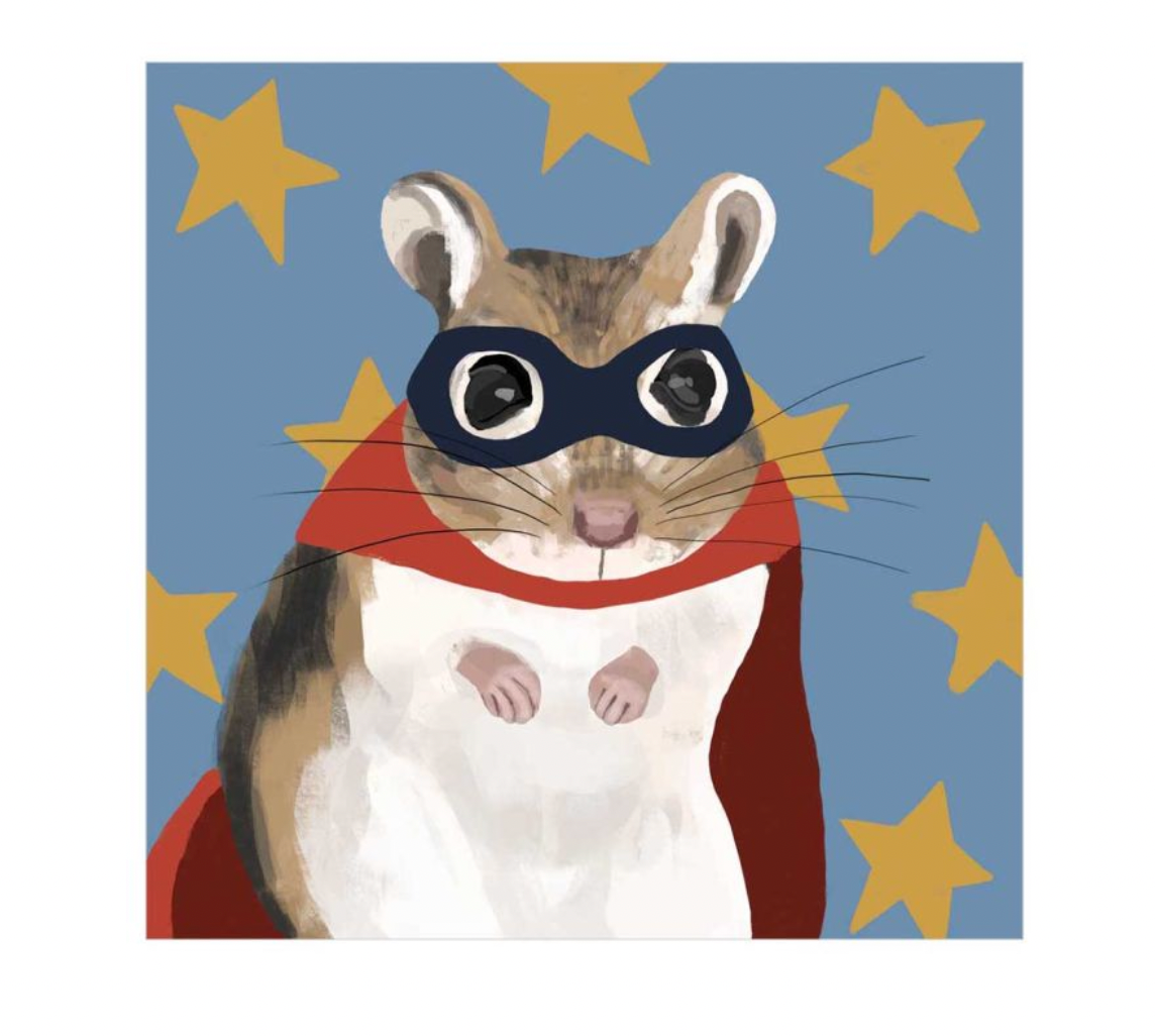 Gerbil Superhero 10x10-