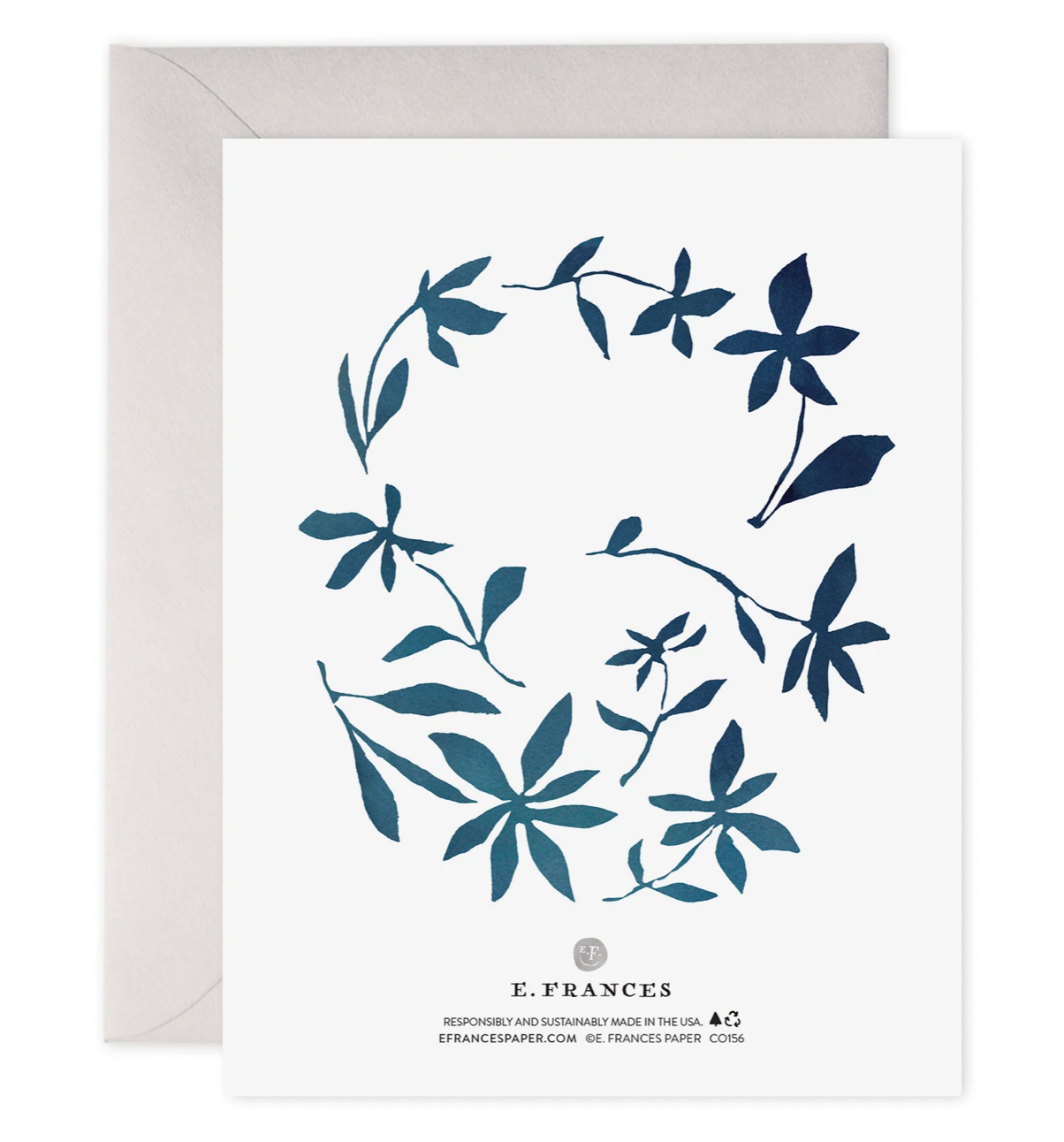 Indigo Flowers Card