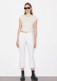 FRAME Le Crop Mini Boot in Blanc