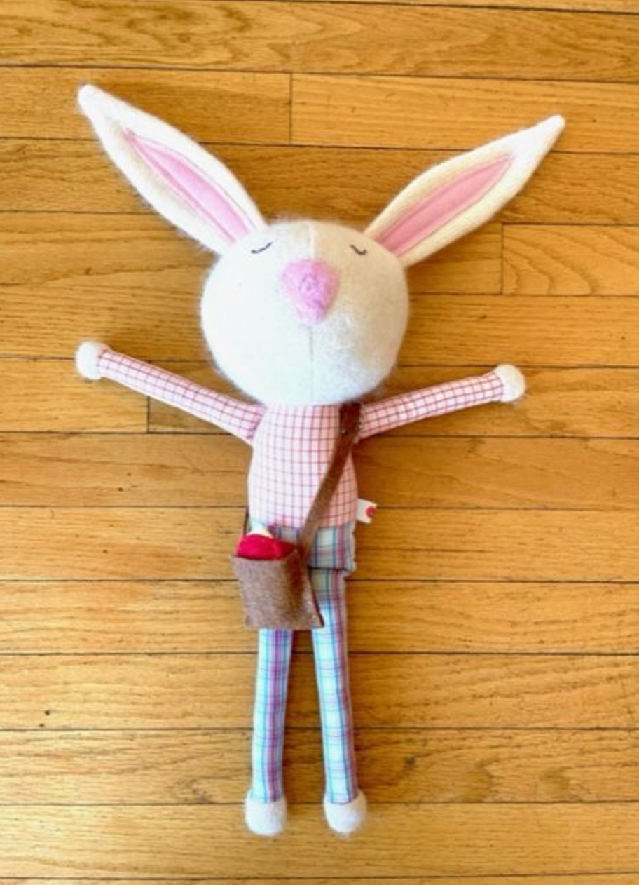 Bunny Stuffie Red&White Check