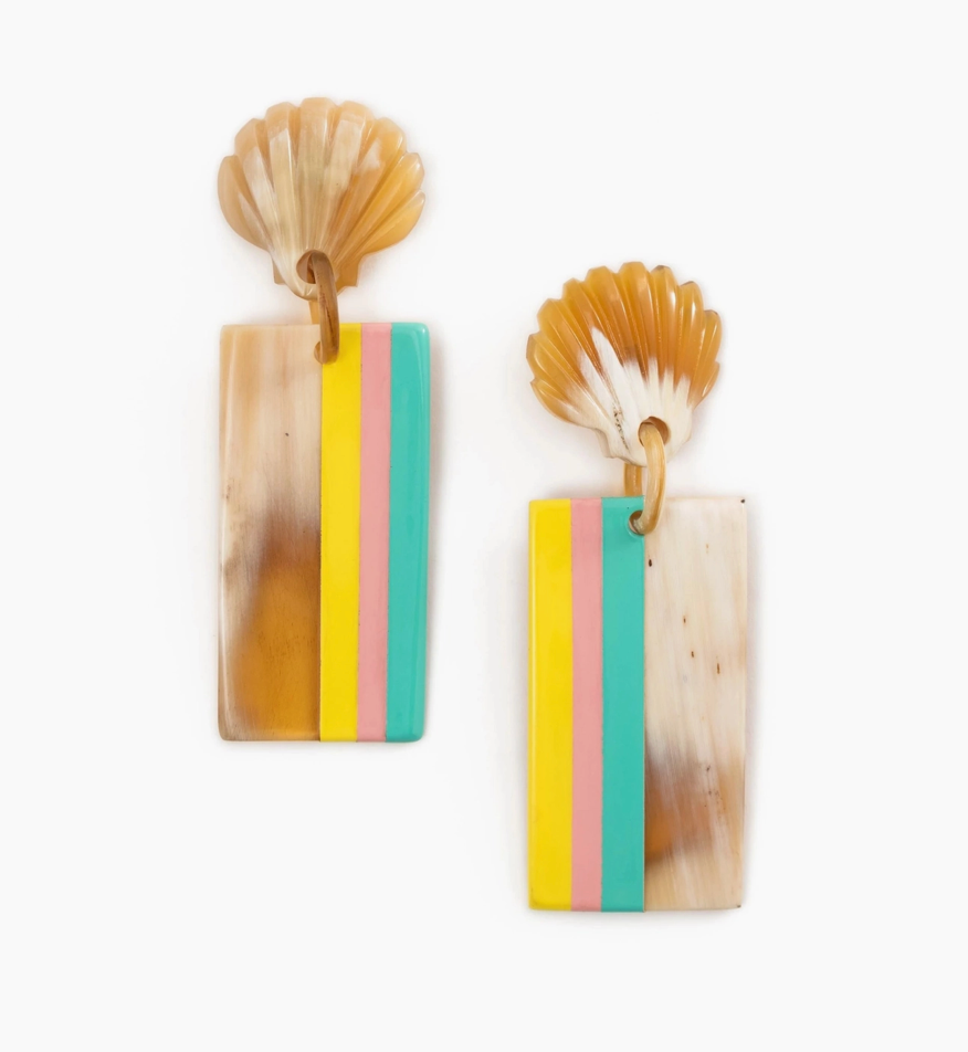 Breezy Seashell Horn Earrings