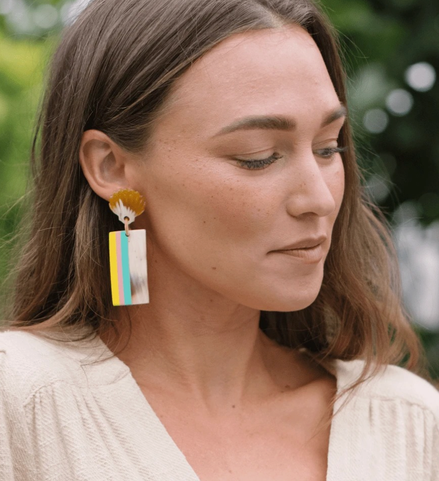 Breezy Seashell Horn Earrings