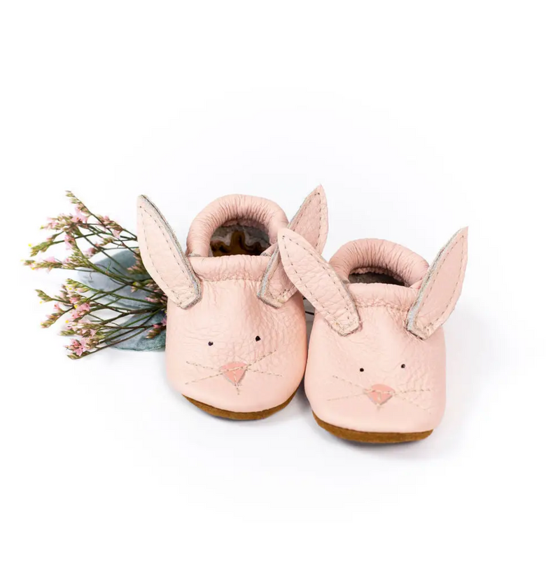 Pink Bunnies Baby Shoes